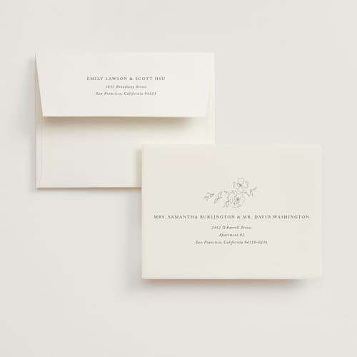 This is a oreo creme wedding thank you cards with standard by Design Lotus called wonderful tonight printing on strathmore in standard