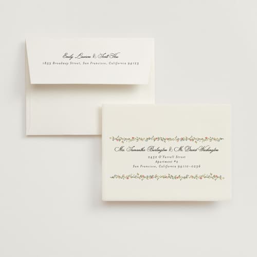 This is a blush wedding thank you cards with standard by Susan Moyal called monogramed printing on strathmore in standard