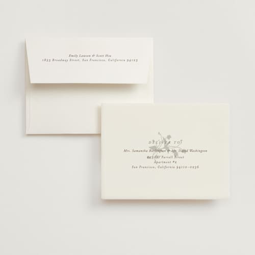 This is a fawn wedding thank you cards with standard by AK Graphics called autumnal printing on strathmore in standard