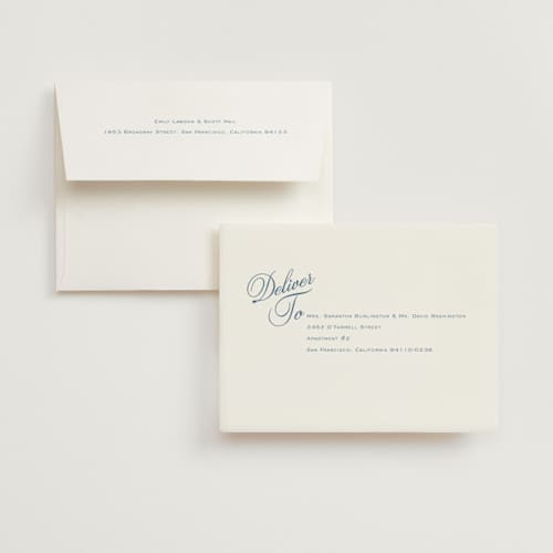 This is a bluebell wedding thank you cards with standard by Jessica Williams called marenza printing on strathmore in standard
