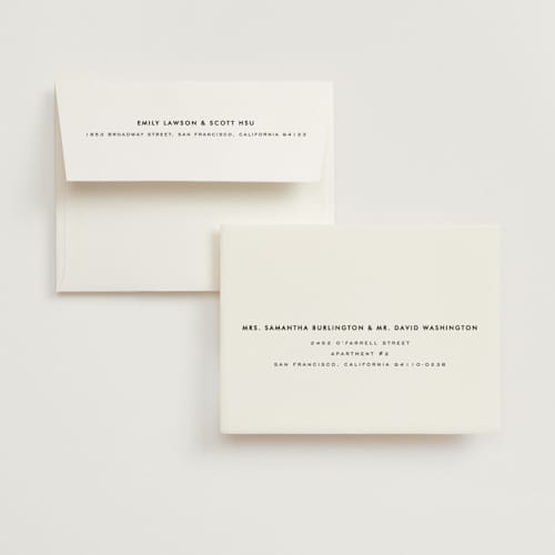 This is a silk wedding thank you cards with standard by Kelly Schmidt called framed minimalist printing on strathmore in standard