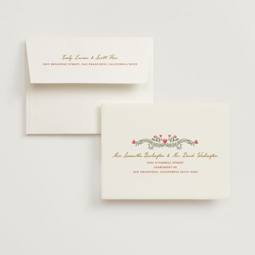 This is a sunset wedding thank you cards with standard by Maja Cunningham called chantilly printing on strathmore in standard