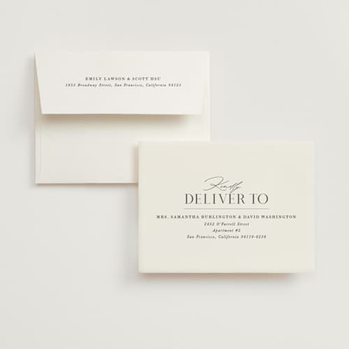 This is a snow wedding thank you cards with standard by Hooray Creative called everly printing on strathmore in standard