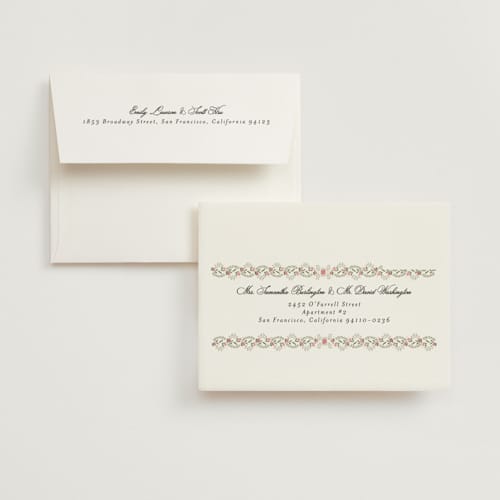 This is a peony wedding thank you cards with foil pressed by Susan Moyal called embrace printing on strathmore in standard