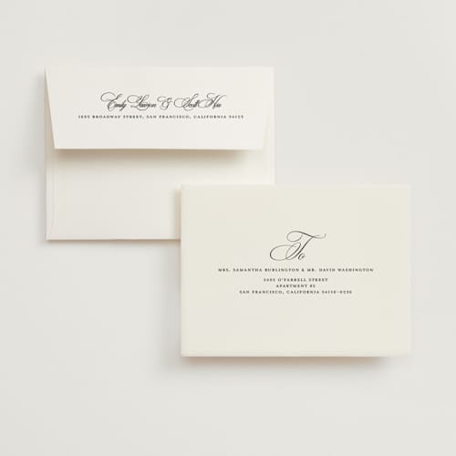 This is a cotton wedding thank you cards with foil pressed by Christie Garcia called loren printing on strathmore in standard