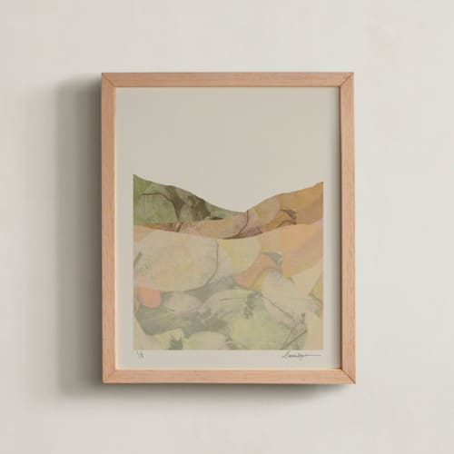 This is a greenery rare limited edition fine art prints by Little Valley Studio called hillside flora (edition of 5) in standard