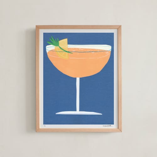 This is a citrine rare limited edition fine art prints by Elliot Stokes called cocktail (edition of 5) in standard