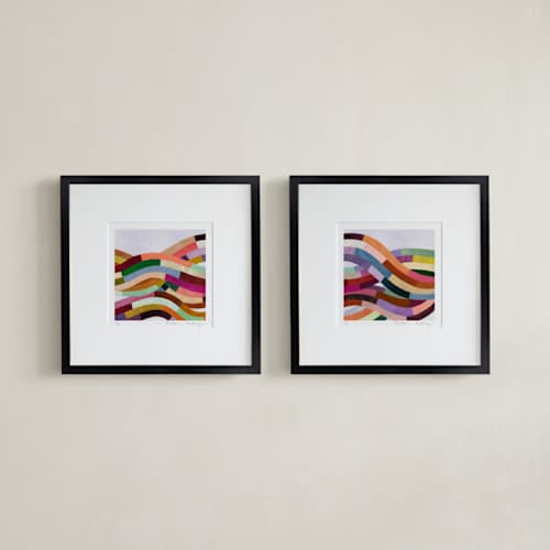 This is a rainbow rare limited edition fine art prints by melanie mikecz called pathways i & ii (edition of 5) in standard