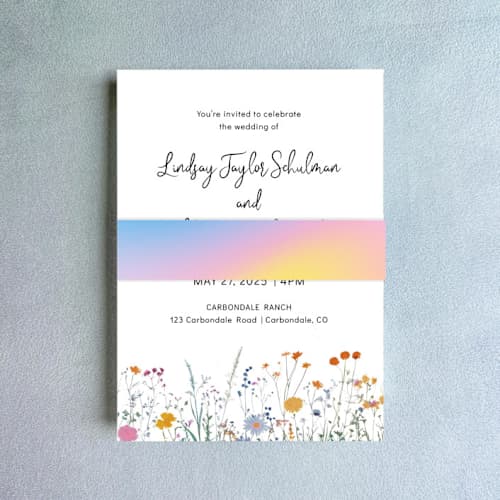This is a multicolor belly bands by Design by Laney called 1.5x12" belly band, rainbow holographic (set of 10) in standard