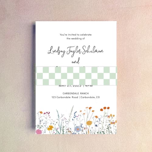 This is a green belly bands by Design by Laney called 1.5x12" belly band, green checkerboard (set of 10) in standard