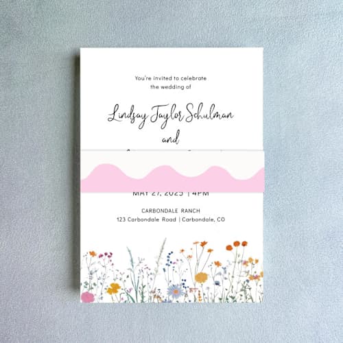 This is a pink belly bands by Design by Laney called 1.5x12" belly band, pink squiggle (set of 10) in standard