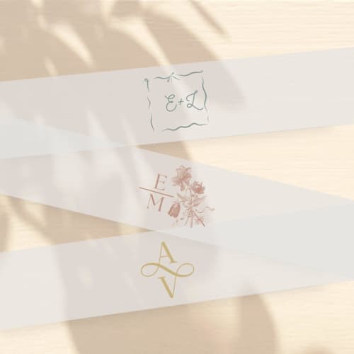 This is a white belly bands by Caroline Russo called custom vellum belly bands for 5 x 7 invitations (set of 25) in standard