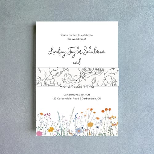 This is a black belly bands by Design by Laney called 1.5x12" belly band, black flowers (set of 10) in standard