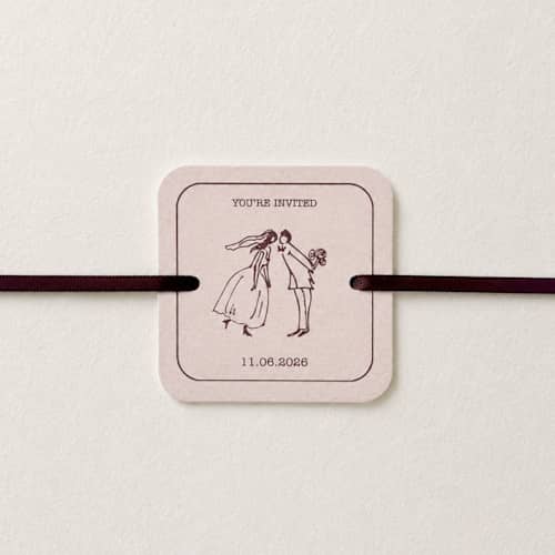 This is a multicolorassorted-colors belly bands by Paper Haven called custom hand drawn bellyband tags with ribbon for 5 x 7 invitation | pack of 25 in standard