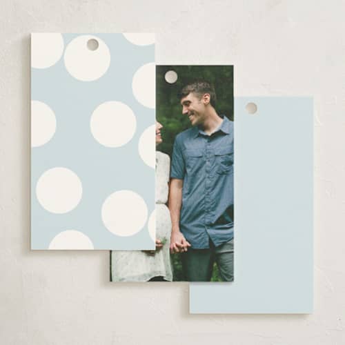 This is a bluebonnet baby shower favor tags with standard by Laura Hankins called oh boy! printing on signature in tag