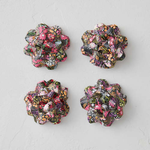 This is a vivid wrapping paper by Black Botanic called floral wraps in standard