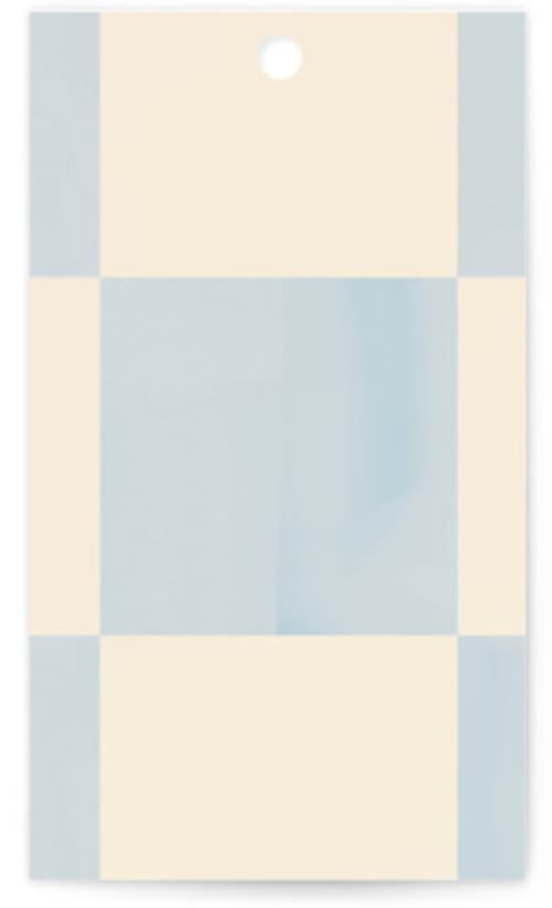 This is a ivory wedding favor tags with standard by Baumbirdy called checker wash printing on signature in tag