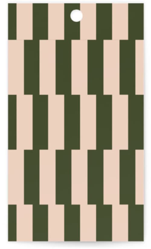 This is a olive wedding favor tags with standard by Pixel and Hank called martini printing on signature in tag