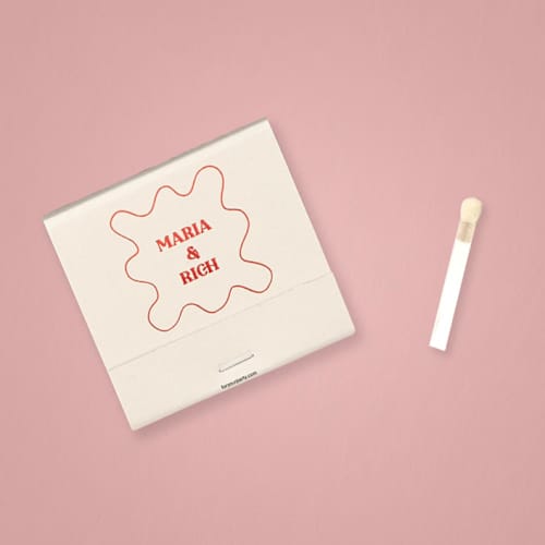 This is a white matchbooks by ForYourParty called pasta party names matchbooks, set of 100 in standard