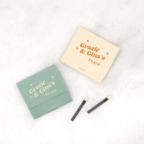 This is a multicolor matchbooks by ForYourParty called our place matchbooks, set of 100 in standard
