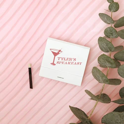 This is a white matchbooks by ForYourParty called martini name matchbooks, set of 50 in standard
