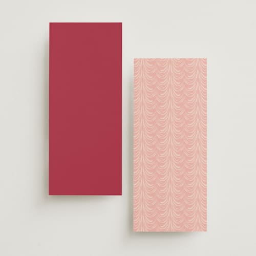 This is a cherry unique wedding programs with standard by Sarah Rosenthal called velvet cherry printing on signature in standard
