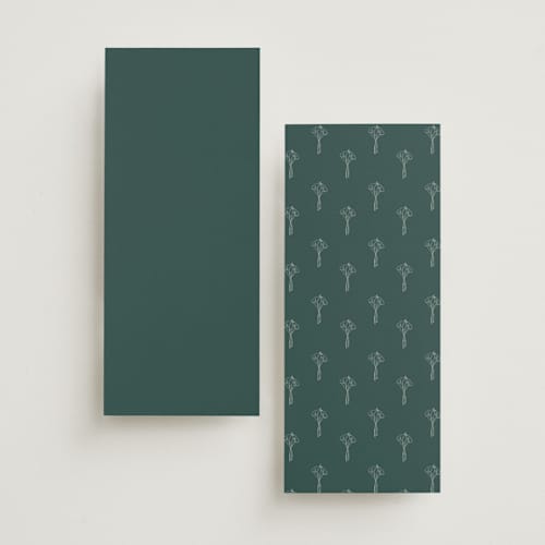 This is a sage unique wedding programs with standard by Leah Bisch called pair of calla lilies printing on signature in standard