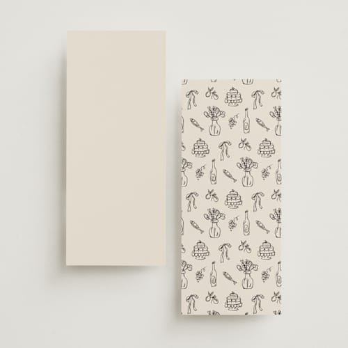 This is a ivory unique wedding programs with standard by Aviva Atri called sketchbook love printing on signature in standard