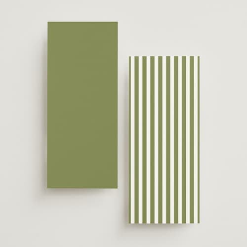 This is a moss unique wedding programs with standard by Megan Davis called perriand printing on signature in 4x9