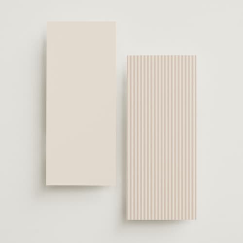 This is a linen unique wedding programs with standard by Kate Ahn called mirin printing on signature in 4x9