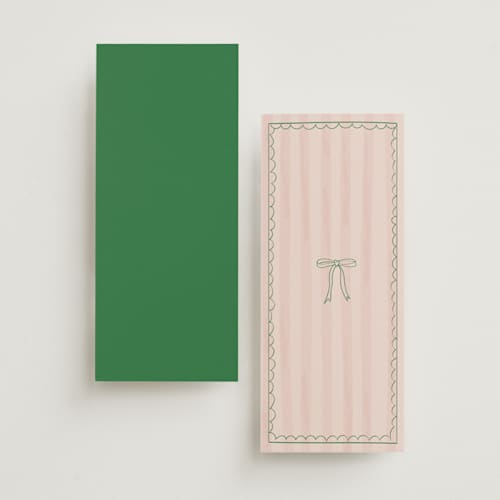 This is a avocado unique wedding programs with standard by Helena Vitto called crazy little thing called love printing on signature in 4x9