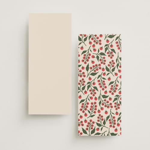 This is a tomato unique wedding programs with standard by Katharine Watson called cherry tomatoes printing on signature in 4x9