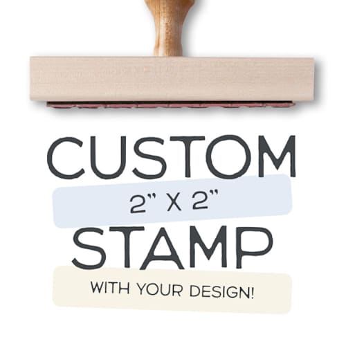 This is a multicolorassorted-colors wedding stationery by Alyssa Cook called custom rubber stamp | 2x2 wedding logo stamp | send your design in standard