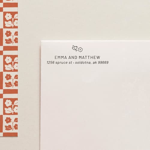 This is a gray address labels by Tara Grangroth called address stamp no. 10 in standard