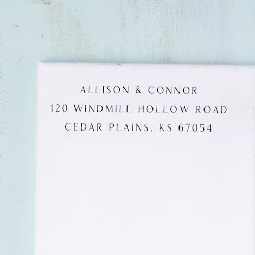 This is a multicolorassorted-colors address labels by Sara Luke called elegant custom address stamp for invitations - self-inking in standard