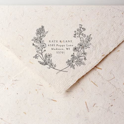 This is a gold address labels by Tara Grangroth called address stamp no. 3 in standard