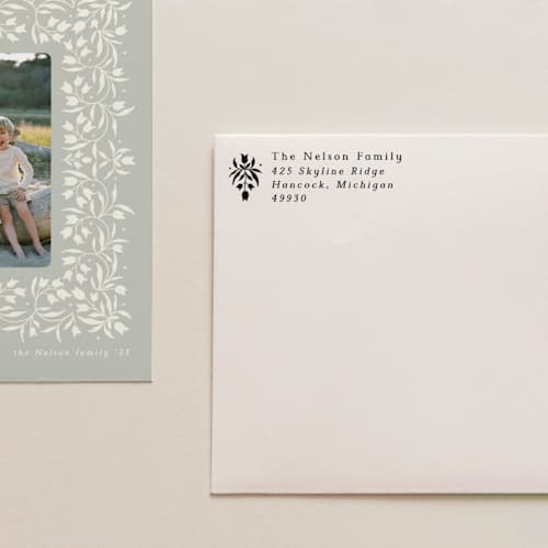 This is a black address labels by Tara Grangroth called address stamp 03 in standard