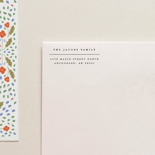 This is a gray address labels by Tara Grangroth called holiday address stamp no. 8 in standard