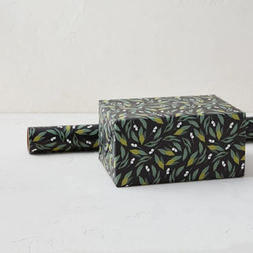 This is a verdant wrapping paper by Susan Moyal called garden blooms in standard