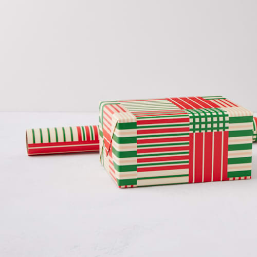 This is a festive wrapping paper by Ellen Schlegelmilch called patchwork in standard