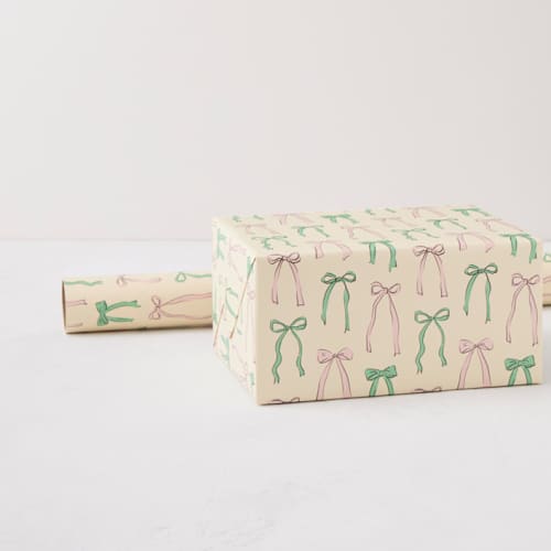This is a sweets wrapping paper by Cass Loh called pastel bow in standard