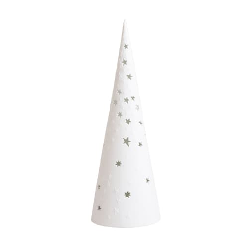 This is a white holiday decorations by Räder Designs called light forest led lit trees - stars 11.8" in standard