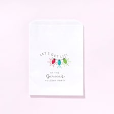 Custom Get Lit Holiday Favor Bag, set of 50