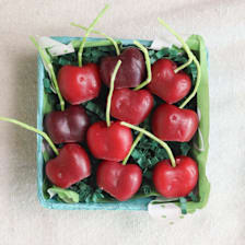 Dark Red Cherry Beeswax Birthday Candles