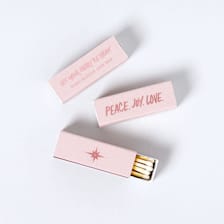 Custom Peace. Joy. Love. Matchboxes, set of 100