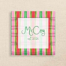 Striped Bow Personalized Cocktail Napkins | Pack of 50 premium quality