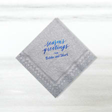 Custom Season's Greetings Retro Names Napkin, cocktail size, set of 100