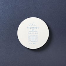 Custom Family Home Coaster, round shape, set of 50