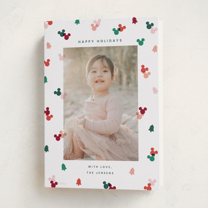 Disney's Mickey Confetti Holiday Photo Cards by Ellen