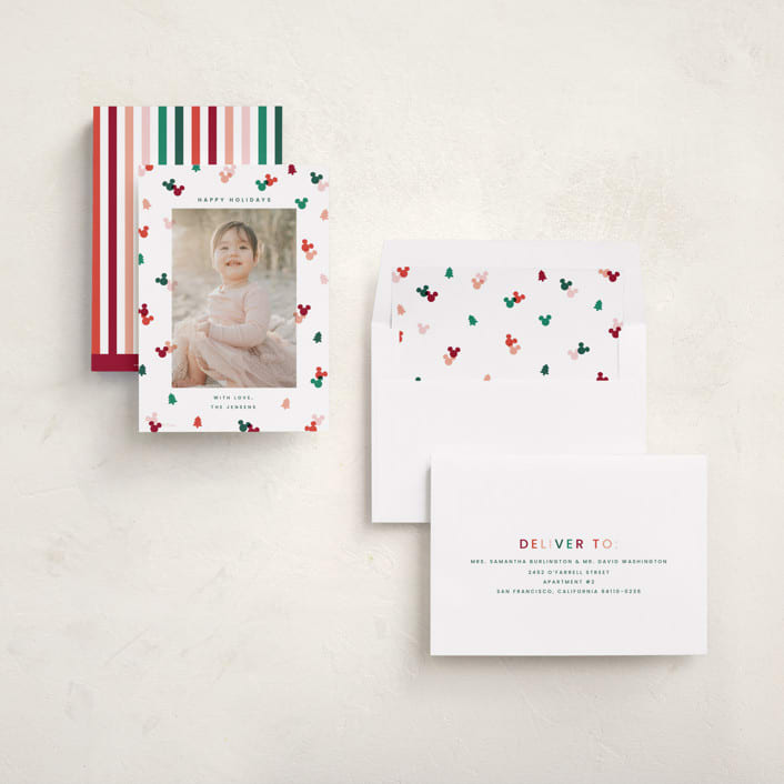 Disney's Mickey Confetti Holiday Photo Cards by Ellen